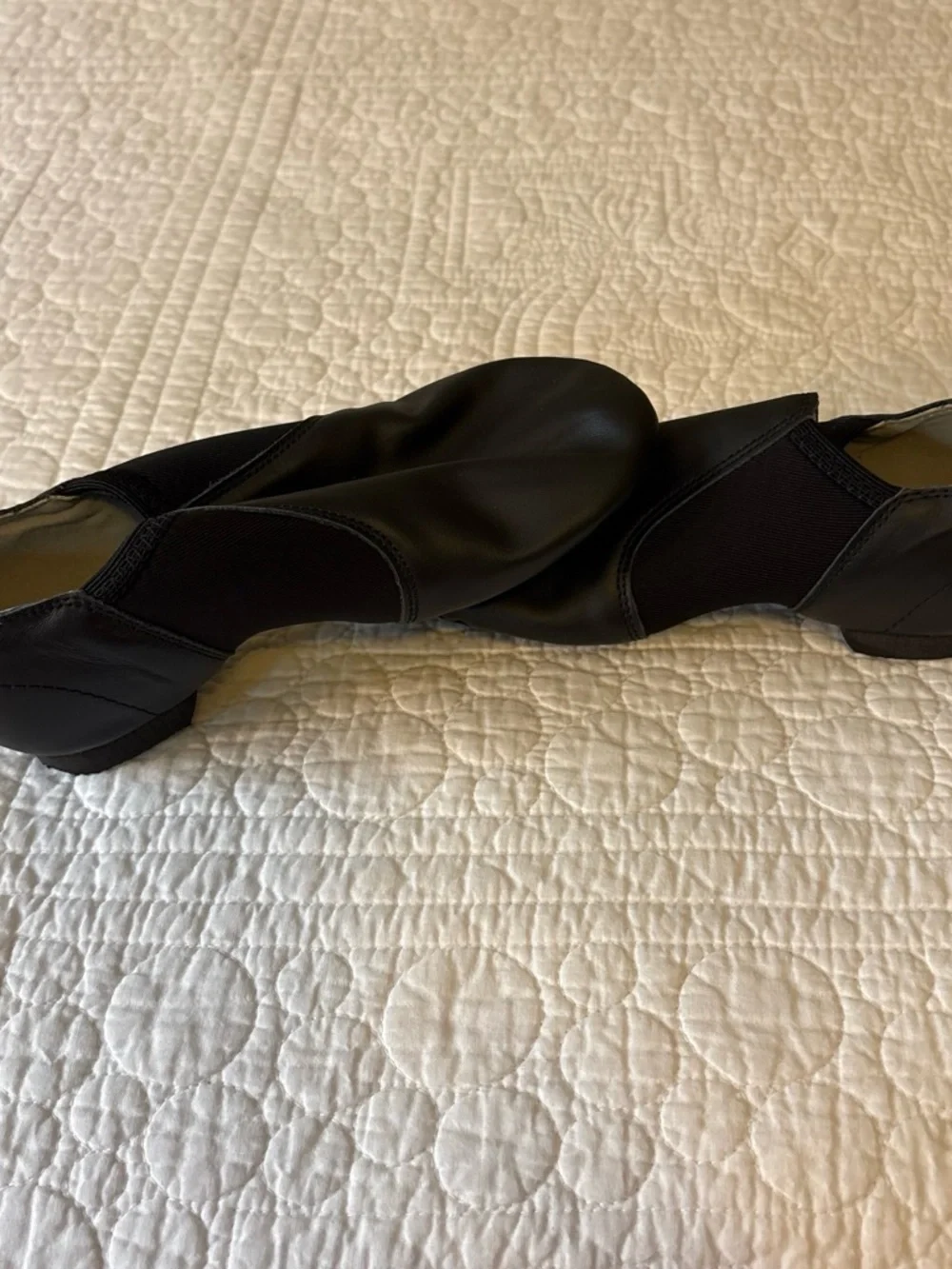 Kids Black Slip-On Dance Slippers - Flexible Comfort